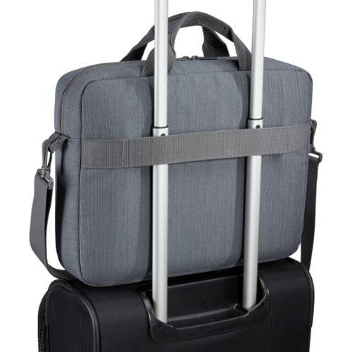 Case Logic Ashton 14” Laptop Attaché Briefcase with Padded Interior, Zippered Pocket for Accessories, Shoulder Strap & Handles - Dark Gray BUY IN EUROPE
