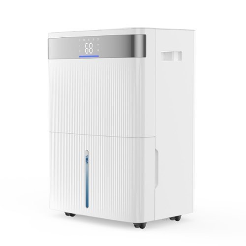 VEVOR - 80 Pints Dehumidifier for Home & Basement, Drain Hose for Commercial & Industrial Use, Smart Humidity Control, Low Noise - White-Front_Standard 