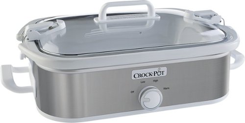  Crock-Pot - 3.5-Quart Slow Cooker - Stainless-Steel/White