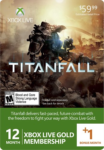  Microsoft - Xbox Live 12+1 Month Gold Membership - Titanfall