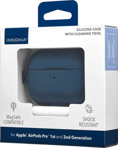 Insignia™ Case + Cleaning Tool for Apple AirPods Pro 1st and 2nd Generation - Blue SHOP ONLINE