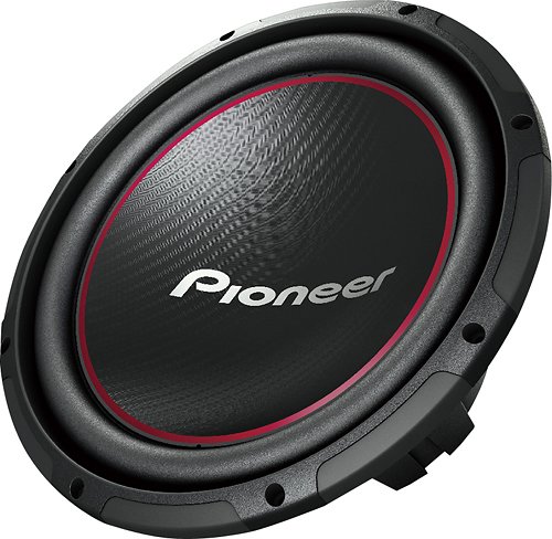  Pioneer - 12&quot; Component Subwoofer with 1,300 Watts Peak Handling Capacity - Black, Red