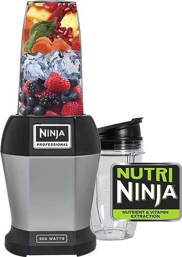 キッチン家電 SharkNinja Nutri Ninja Pro Blender,BL456 Ninja Nutri Blender Pro Personal Blender with Auto iQ Cloud Silver