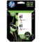 HP - 61 2-Pack Ink Cartridges - Cyan/Magenta/Yellow-Front_Standard