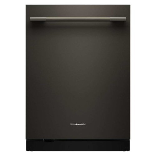KitchenAid - 24" Top Control Built-In Dishwasher with 360 Max Jets Third Rack, Advanced ProDry, Ultra-bright LED Lighting - Black Ore-Front_Standard 