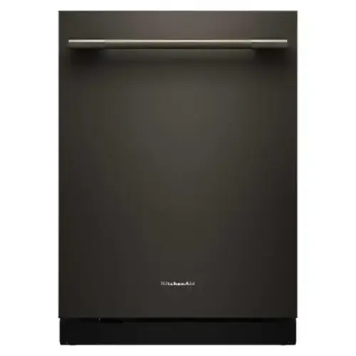 Front. KitchenAid - 24" Top Control Built-In Dishwasher with 360 Max Jets Third Rack, Advanced ProDry, Ultra-bright LED Lighting - Black Ore.