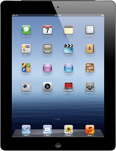  Apple - iPad with Wi-Fi + Cellular - 64GB - 3rd Generation - Black