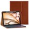VIKESI - Keyboard Case for iPad Air 11-inch M3/M2 (2025/2024 Released) & iPad Air 5th/ 4th Generation 10.9-Inch,Leather Cover - Brown-Front_Standard