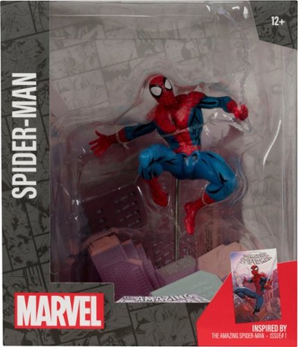 McFarlane Toys Marvel Spider-Man 1:10th Scale Collectible with Scene (The Amazing Spider-Man #1) 8.5 Figure SHOP ONLINE