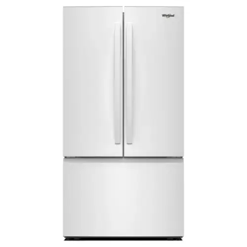 Front. Whirlpool - 36 in. Wide 31 cu. ft. French Door Refrigerator with Ice Maker and Family-Sized Capacity - White.