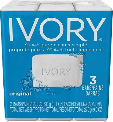 Ivory - Origional Bar Soap, 3.1 oz., 72/Carton - White-Front_Standard 