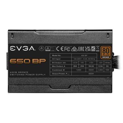 EVGA 650 BP, 80+ BRONZE 650W, 100-BP-0650-K1, Power supply WHERE TO BUY
