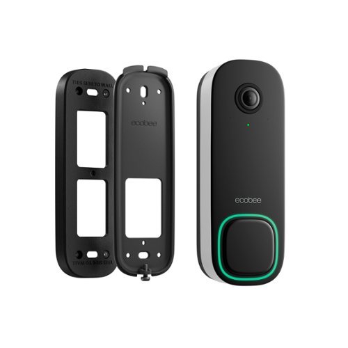 ecobee Smart Video Doorbell - Wired with Advanced Person and Package Detection - Black WORLDWIDE DELIVERY