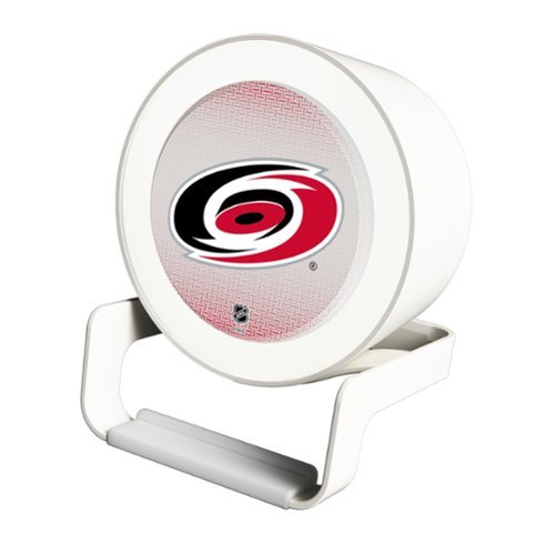 Keyscaper - Carolina Hurricanes Linen Print Nightlight Charger & Bluetooth Speaker - White-Front_Standard 
