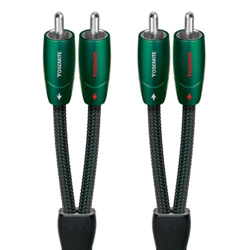 AudioQuest - Yosemite RCA > RCA 3.5' Analog Audio Interconnect Cable with RCA to RCA Connectors - Green on Black-Front_Standard 