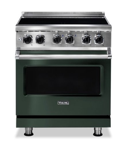 Viking - 5 Series 4.7 Cu. Ft. Freestanding Electric Induction Range - Black Forest Green-Front_Standard 