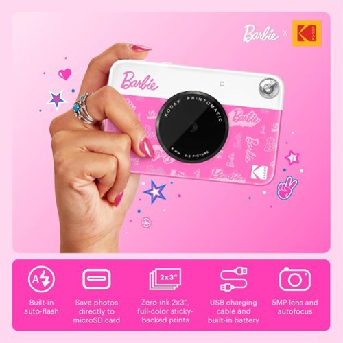 Kodak Printomatic Instant Print Camera + Case, Photo Album, Zink Paper & More - Bundle - Light Pink WORLDWIDE DELIVERY