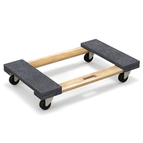 Costway - 1 PC 30''×18'' Furniture Dolly Moving Carrier with Casters and 1000lbs Capacity - Natural/Gray