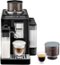 De'Longhi - Rivelia Fully Automatic Espresso Machine, Integrated Grinder, 2 Removable Bean Hoppers, Automatic Milk Frother - Onyx Black-Front_Standard
