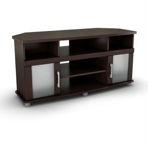  South Shore - City Life Corner TV Stand for Flat-Panel TVs up to 40&quot; - Chocolate