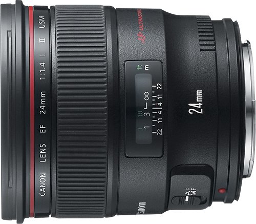 Image of Canon - EF 24mm f/1.4L II USM Wide-Angle Lens - Black