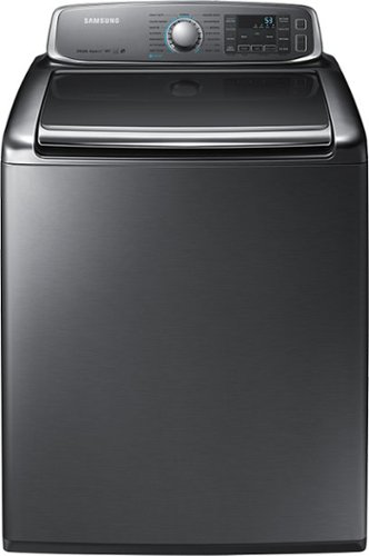  Samsung - 5.6 Cu. Ft. 15-Cycle High-Efficiency Steam Top-Loading Washer - Platinum