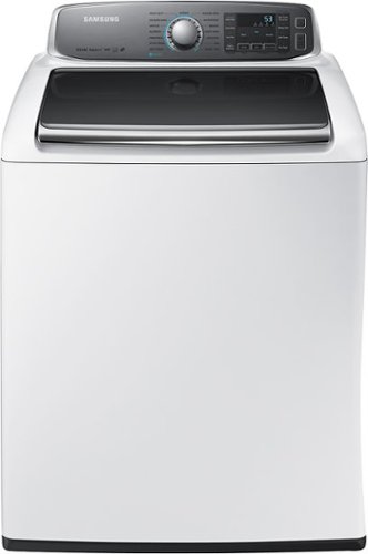  Samsung - 5.6 Cu. Ft. 15-Cycle High-Efficiency Steam Top-Loading Washer - White
