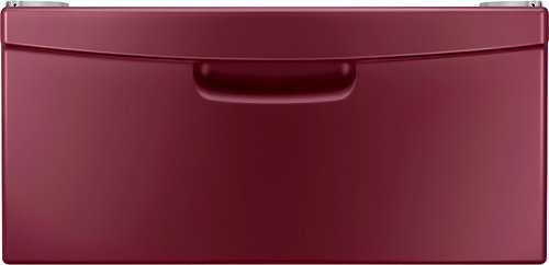  Samsung - Washer/Dryer Laundry Pedestal with Storage Drawer - Merlot Red