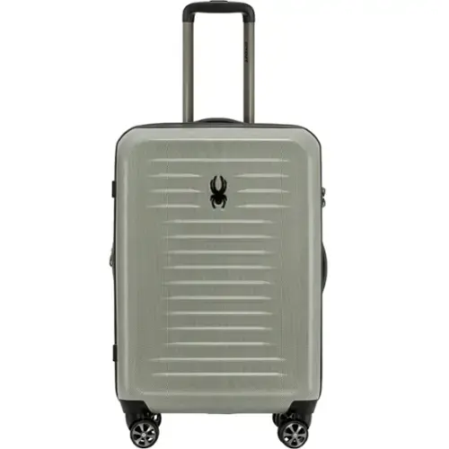 Front. Spyder - Spyder Rails 25 Inch Expandable Hardside Upright Suitcase with 360 Spinner Wheels, TSA Approved Lock - Moss Grey.