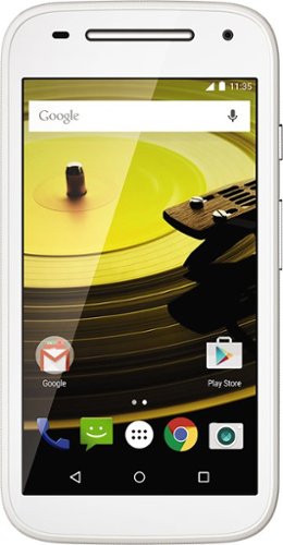 Motorola - Moto E (2nd Gen) AWS with 8GB Memory Cell Phone (Unlocked) - White-Front_Standard 
