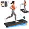MERACH - W50 Lite Walking Pad With 10% Auto Incline, 350lb Under-Desk Treadmill, 3HP, 16.5"x41.3" Belt, Bluetooth Speaker - Black-Front_Standard