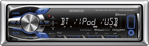  Kenwood - Built-In Bluetooth - Apple® iPod®-Ready - Satellite Radio-Ready - In-Dash Receiver - Silver/Black