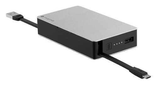  mophie - powerstation plus 4X External Battery for Most Micro USB-Enabled Devices - Black/Silver