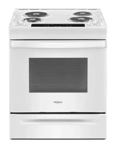 Front. Whirlpool - 4.8 Cu. Ft. Electric Range - White.