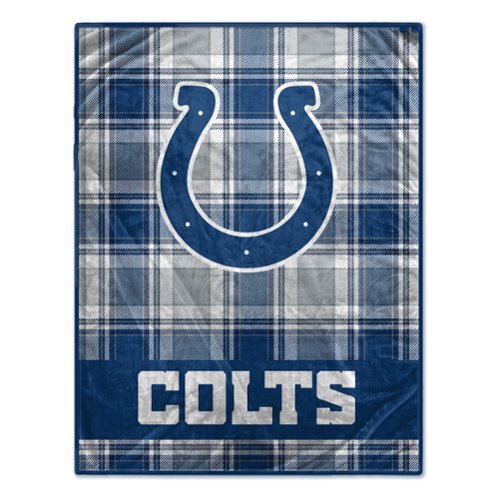 Pegasus - Indianapolis Colts 66" x 95" Oversized Plaid FAN-mily Ultra Cozy Blanket - Multicolor-Front_Standard 