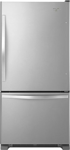 Whirlpool - 18.5 Cu. Ft. Bottom-Freezer Refrigerator - Stainless steel