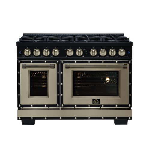 Forno Appliances - Valente 48" Dual Fuel Range - Black