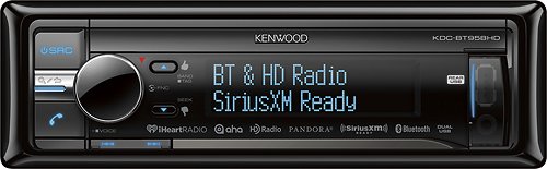  Kenwood - CD - Built-in Bluetooth - Built-in HD Radio - Apple® iPod®-Ready In-Dash Receiver - Black/Gray