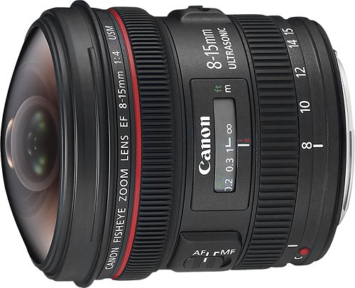 Canon EF8-15mm F4L Fisheye USM Ultra-Wide Zoom Lens for EOS DSLR Cameras - Black WORLDWIDE DELIVERY