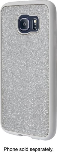  Insignia™ - Case for Samsung Galaxy S6 Cell Phones - Glitter Silver