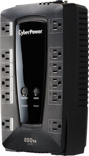  CyberPower - 850VA Battery Back-Up System - Black