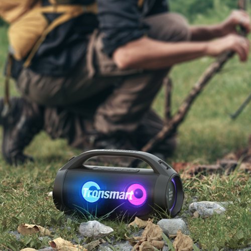 Tronsmart Bang SE Portable Wireless Bluetooth Speaker with 40W Power, IPX6 Waterproof, 24H Playtime, LED Lights for Home Outdoor - Black BUY IN QATAR