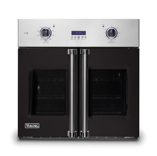 Viking - 30" 7 Series French Door Single Built-In Electric Thermal Convection Oven - Onyx