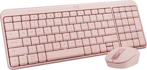 Logitech - MK250 Full-size Bluetooth Wireless Keyboard and Mouse Combo for Windows/MacOS with Fast & Easy Connectivity - Rose-Front_Standard