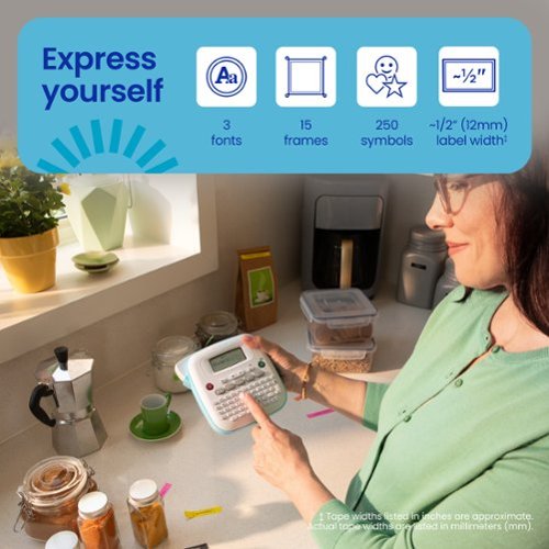 Brother P-touch PT-N20 Personal Desktop Label Maker with Btag Tape - White GLOBAL SHIPPING