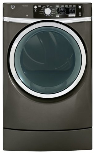 GE - RightHeight 8.3 Cu. Ft. 12-Cycle Electric Dryer with Steam - Metallic Carbon