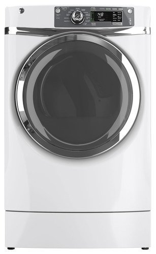  GE - RightHeight 8.3 Cu. Ft. 12-Cycle Electric Dryer with Steam - White