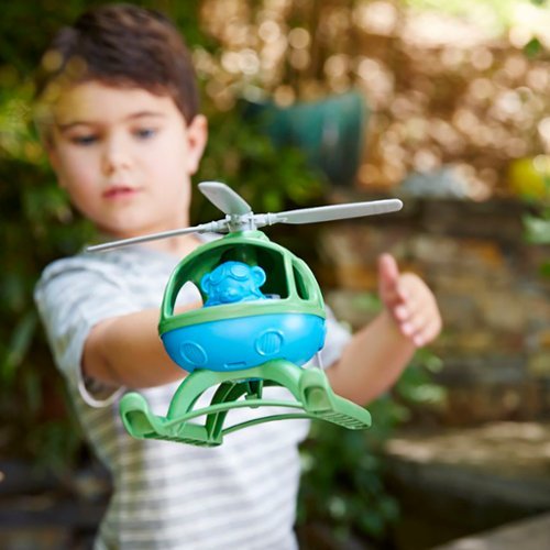 Green Toys Helicopter & Bear Pilot - Green HOW TO BUY