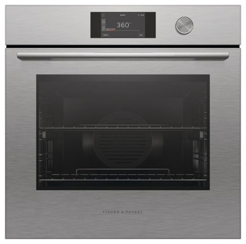 Fisher & Paykel - 24" 3 CF Single Built-in 5" Touchscreen W/Dial, Self Cleaning Oven - Brushed Silver