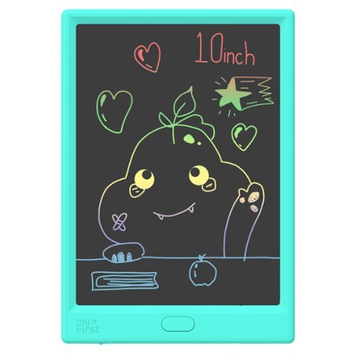 myFirst - Sketch Pro Neo - Kids' LCD Writing Tablet, Doodle Board, Drawing Pad, Leather Case - Blue-Front_Standard 